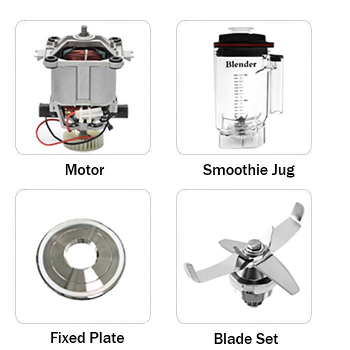 Heavy Equipment Mixer - ハイパワー1.8L業務用厨房機器ホワイトヘビーデューティーブレンダースムージーミキサー、防音カバー付き