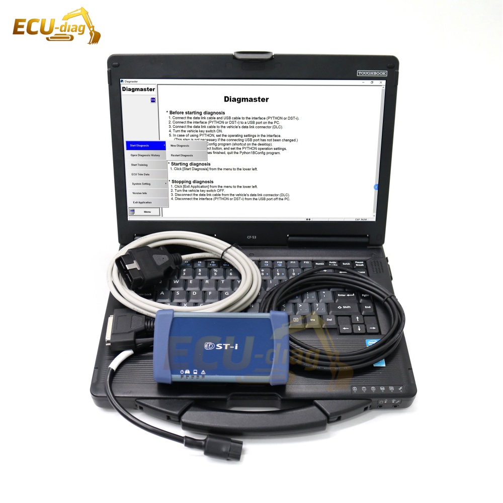 Heavy Equipment Diagnostic Software - クボタデンソーインターフェース診断キット、ヘビーデューティーエンジン診断テスターDST-i（Diagmaster DXソフトウェアとCF53ラップトップ付き）