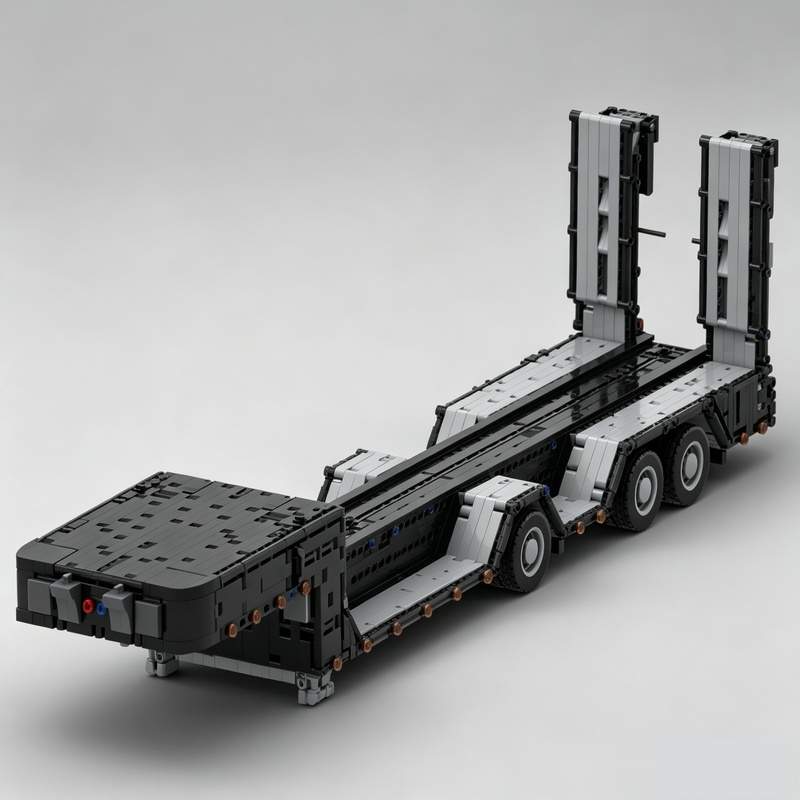 Heavy Equipment Education - 3931パーツ ローボーイ トレーラー 重機輸送モデル MOC カスタム