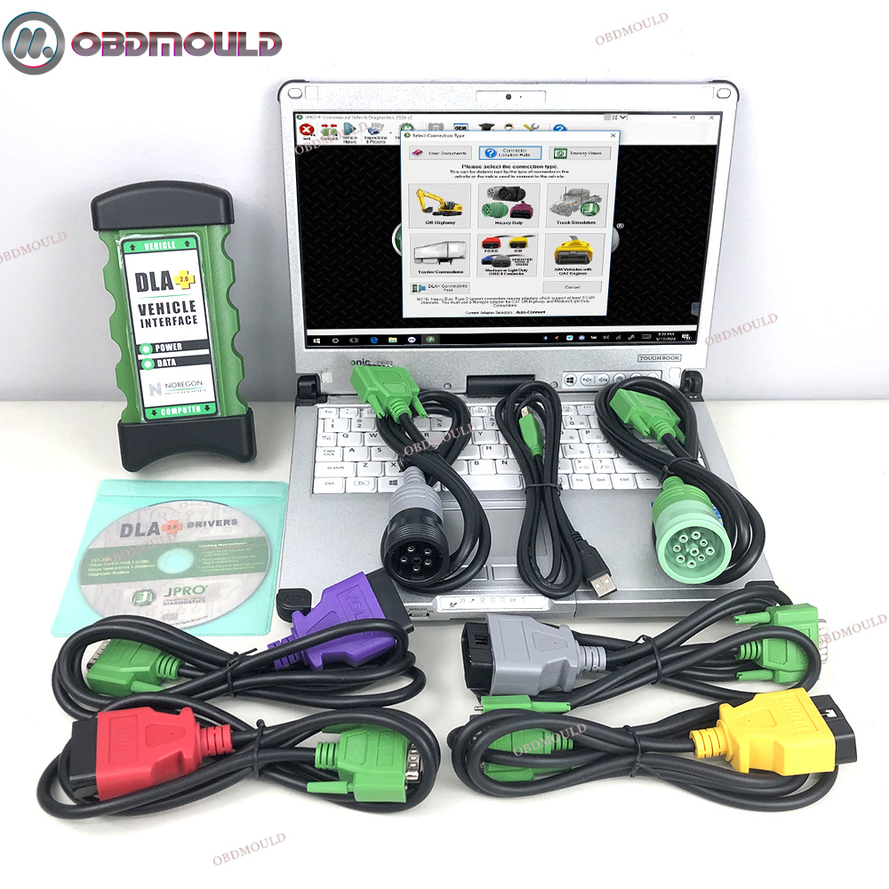 Heavy Equipment Diagnostic Software - ForJ-pro DLA診断 DLA+CFC2 ラップトップ2.0車両インターフェース 最新ソフトウェア 大型トラック診断ツール