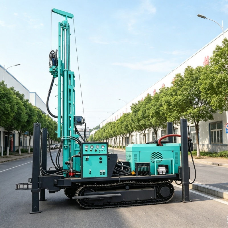 Heavy Equipment Drilling Rig - カスタマイズされた水井戸掘削装置、ヘビーデューティークローラ式水井戸掘削機、300m深水井戸掘削設備