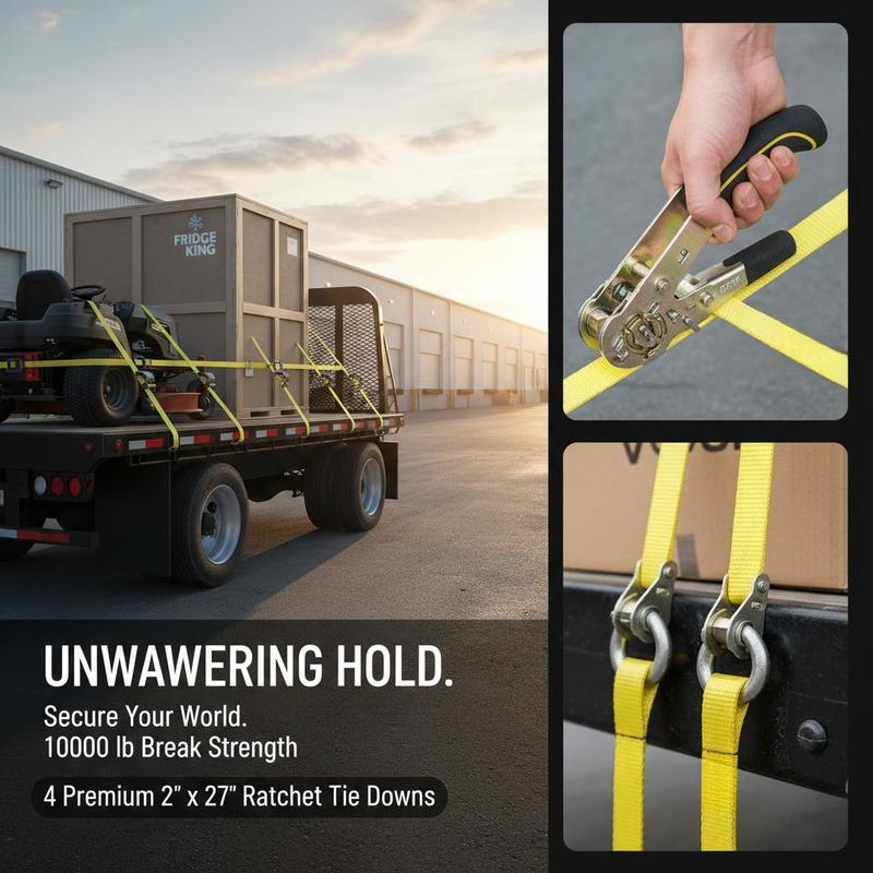 貨物用テンショナーベルト 2インチ x 27フィート 重量物 - Heavy Equipment Hauling のレビューと価格