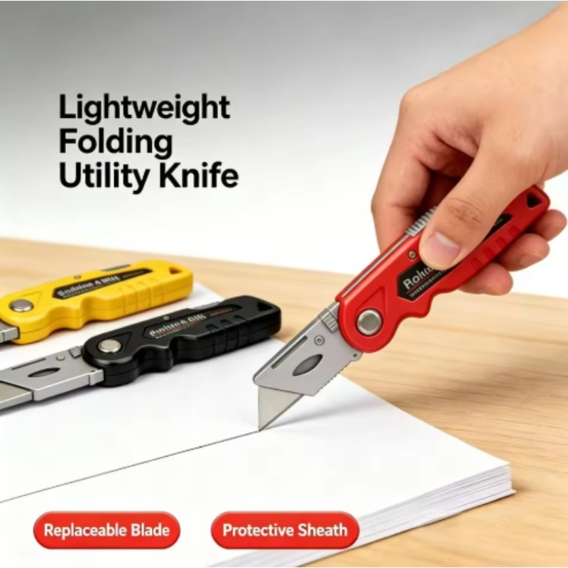 折りたたみ式ユーティリティナイフ、交換可能な刃、段ボール、革 - Heavy Equipment Blade のレビューと価格