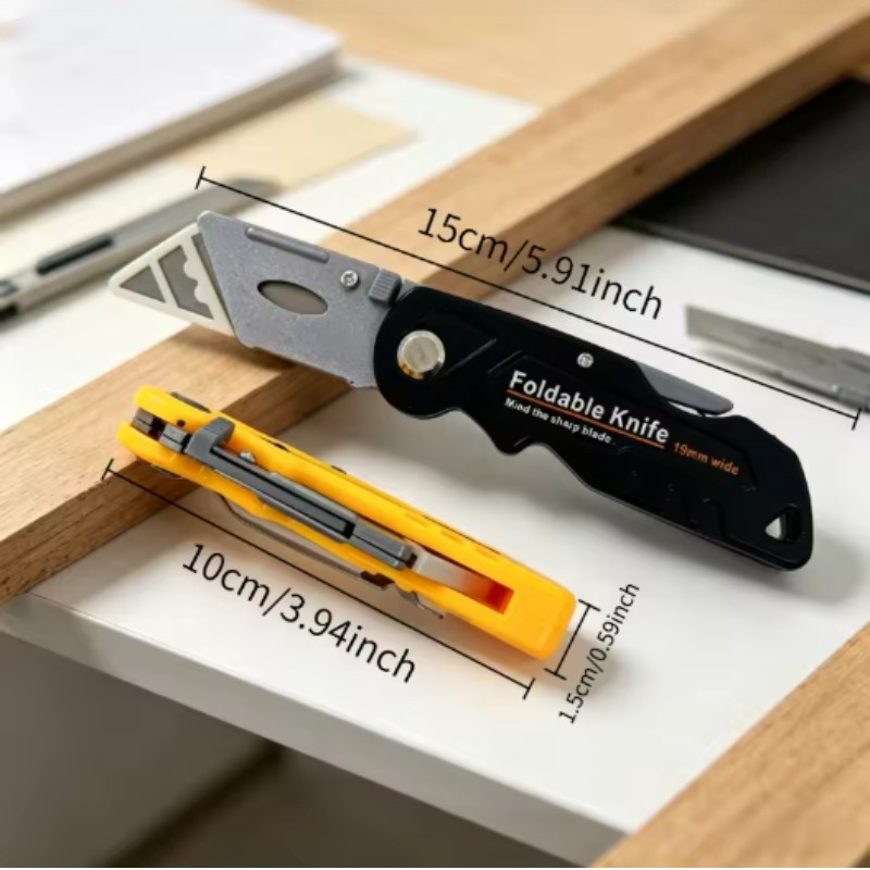 折りたたみ式ユーティリティナイフ、交換可能な刃、段ボール、革 - Heavy Equipment Blade のレビューと価格