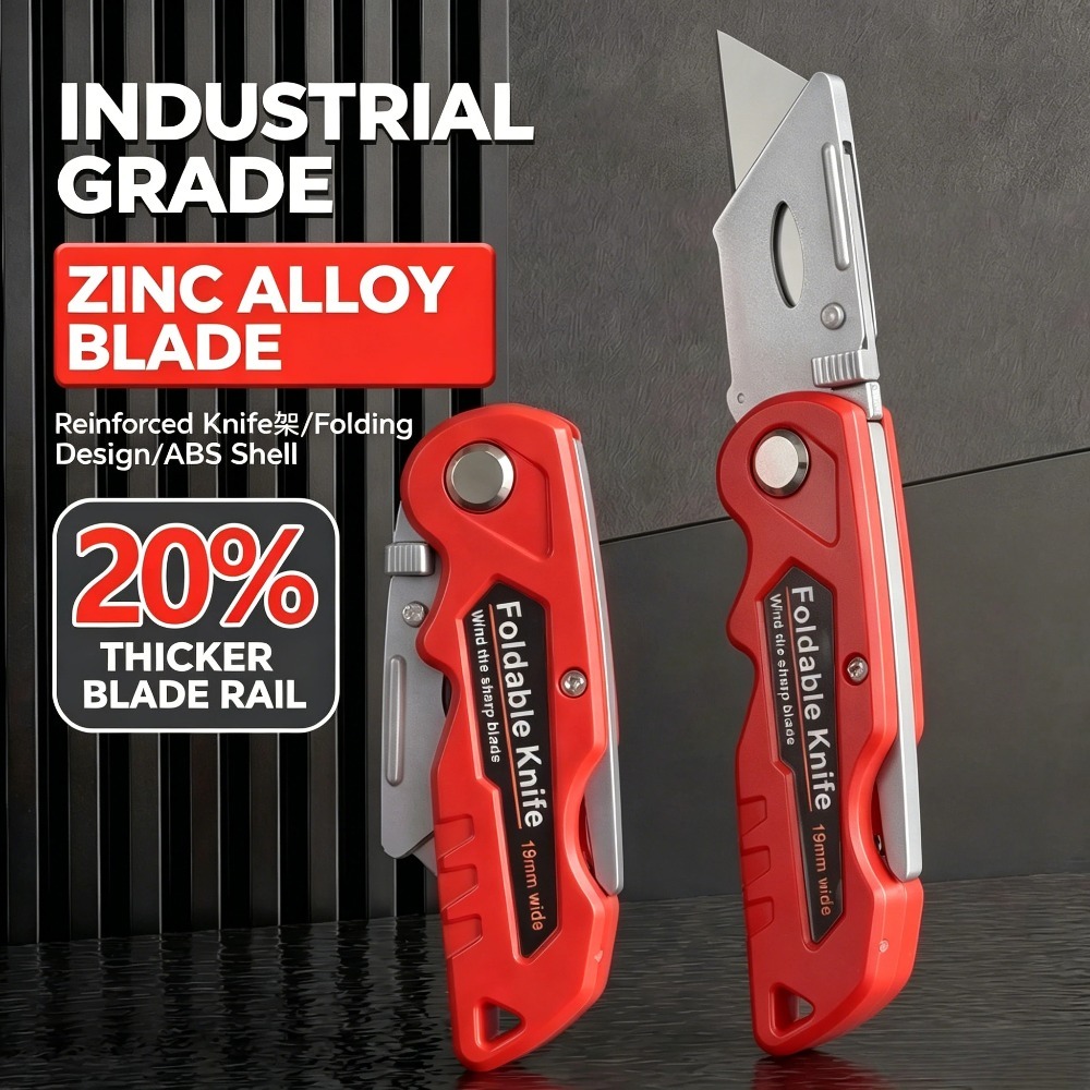 交換可能な刃付き折りたたみ式ユーティリティボックスカッター、 - Heavy Equipment Blade のレビューと価格