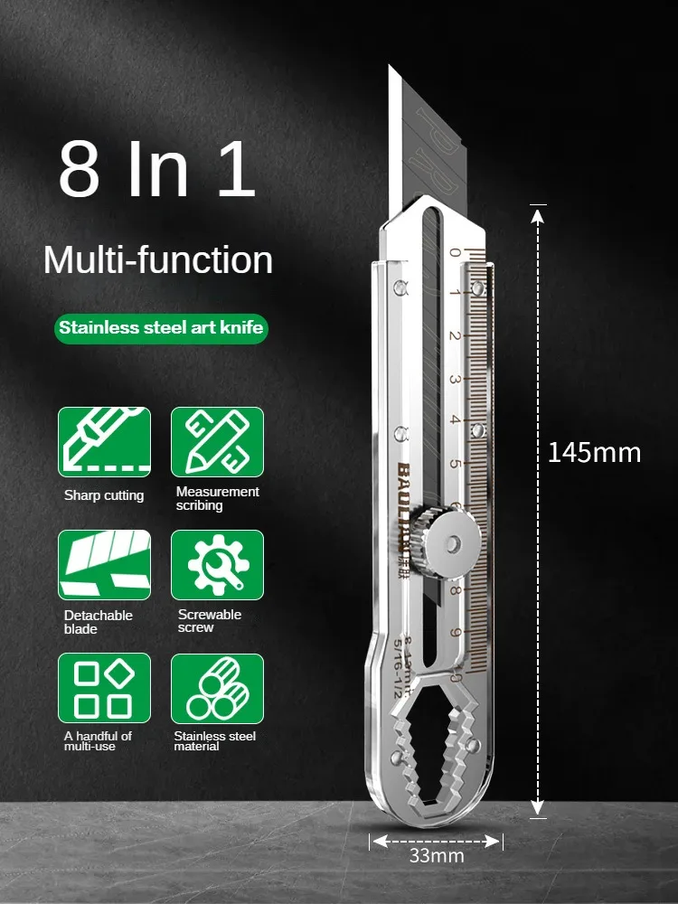 8-in-1多機能ユーティリティナイフボックスカッター、ステ - Heavy Equipment Blade のレビューと価格